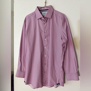 Charles Tyrwhitt Pink and White Button Down Shirt